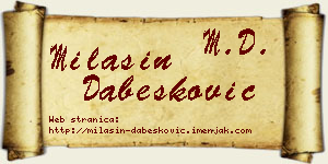 Milašin Dabesković vizit kartica